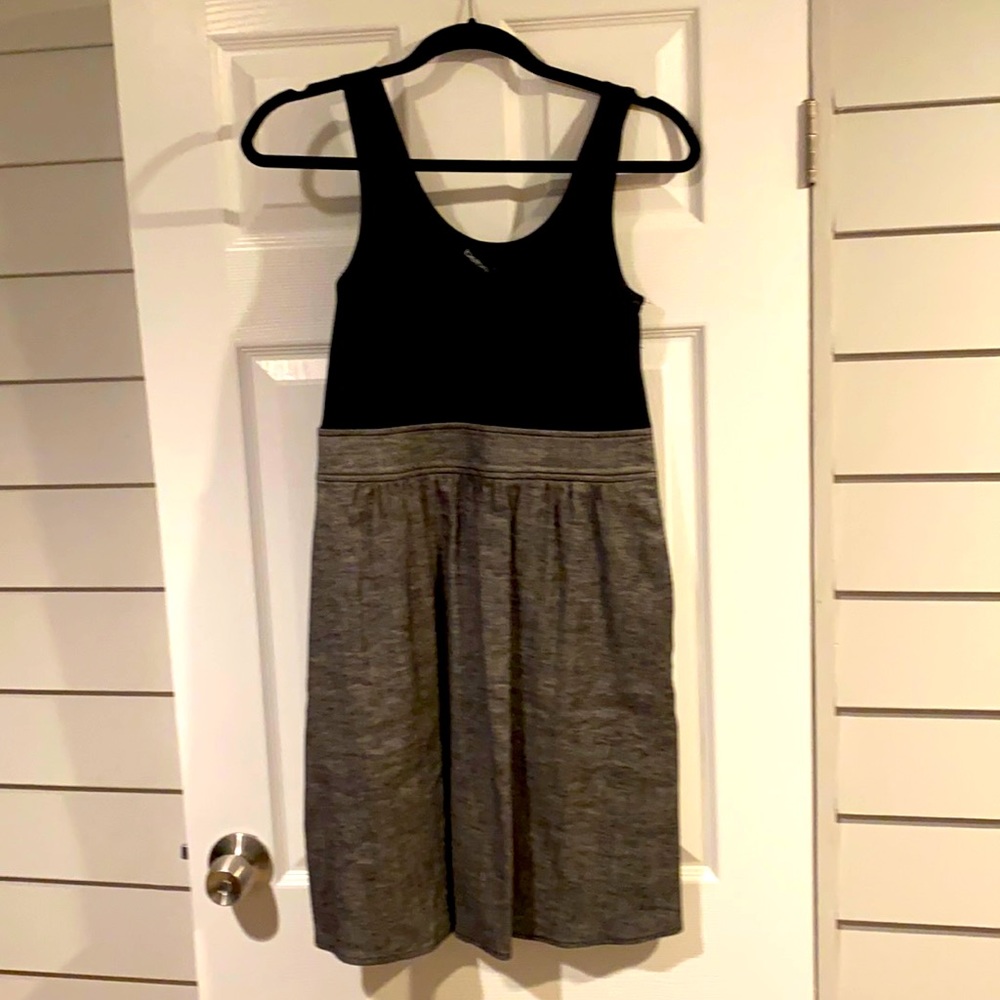 Bebe black and gray babydoll dress